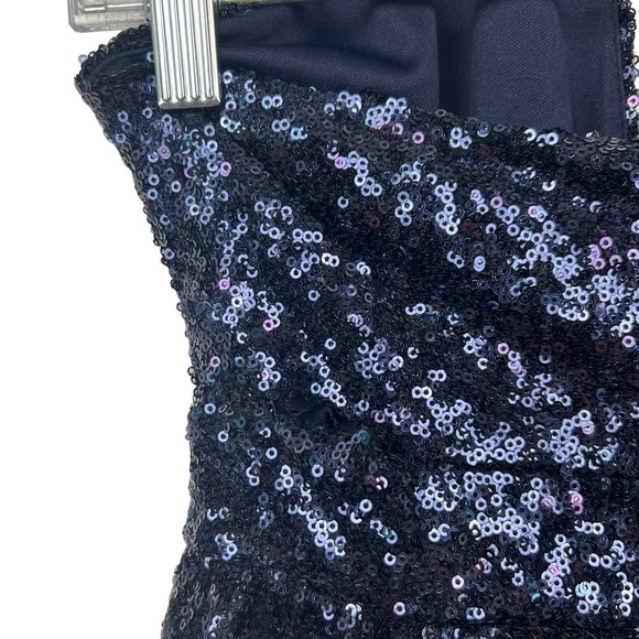 Missguided Blue Sequin Halter Mini Dress US 4 - Picture 12 of 12